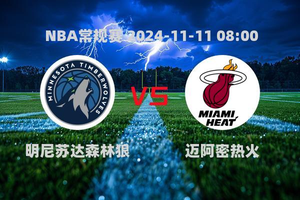 2024年11月11日NBA常规赛：森林狼惜败热火